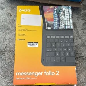Black Tablet Keyboard Folio with Low-Profile Keys